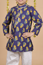 House Of Gota Boys Floral Print Traditional Kurta Pajama Set