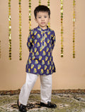 House Of Gota Boys Floral Print Traditional Kurta Pajama Set