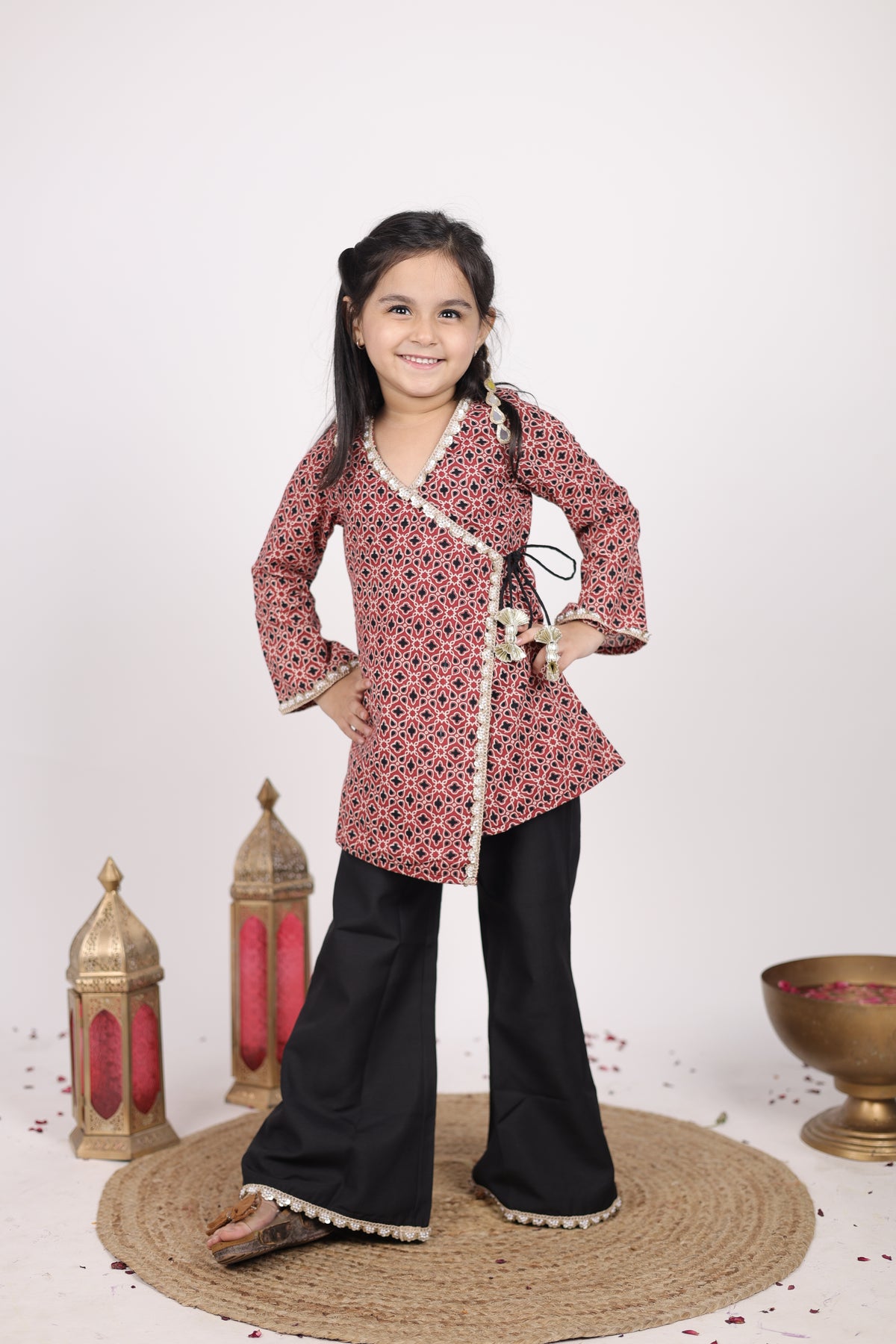 House Of Gota Girls Printed Co-Ord Set