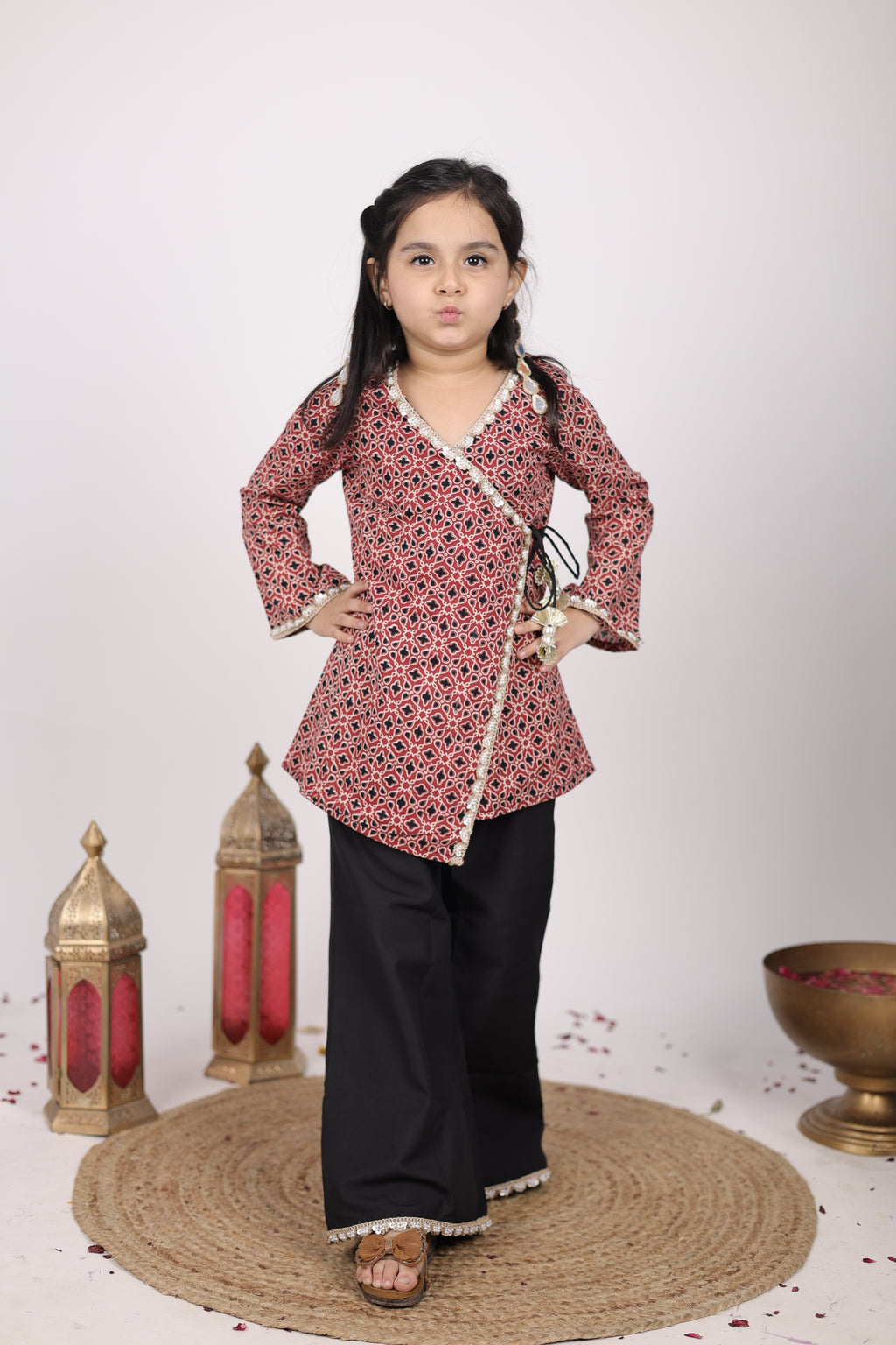 House Of Gota Girls Printed Co-Ord Set