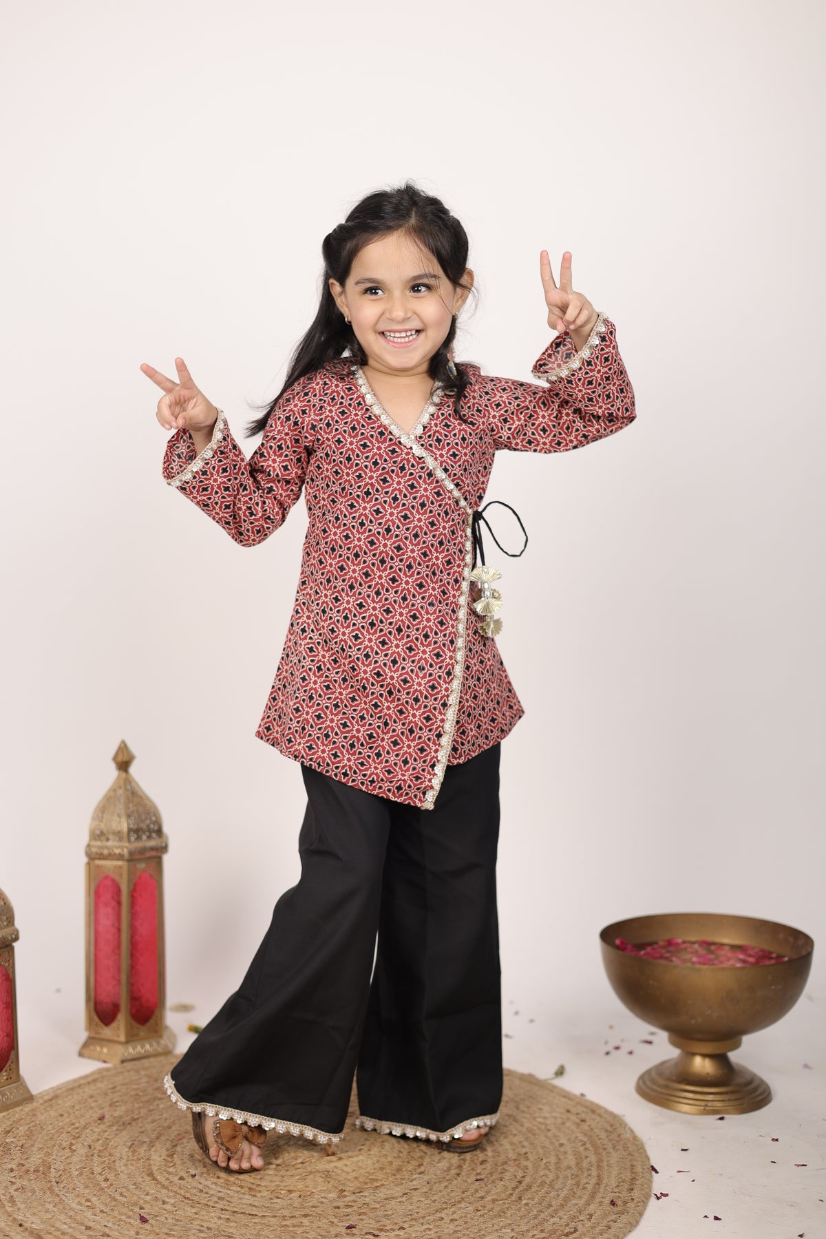 House Of Gota Girls Printed Co-Ord Set